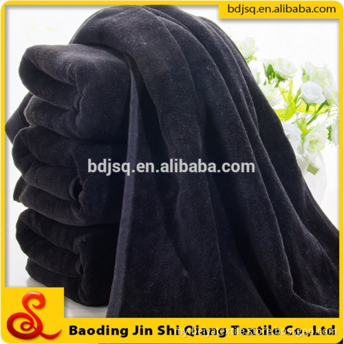 Wholesale Solid Black Terry 100% cotton bleach proof salon towel